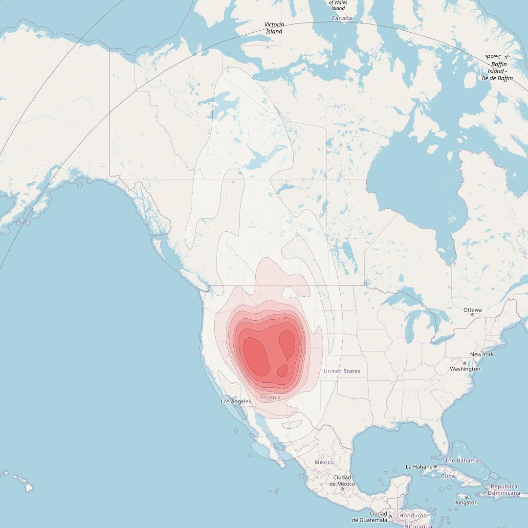 Directv 9S at 101° W downlink Ku-band RB26 (Salt Lake) Beam coverage map