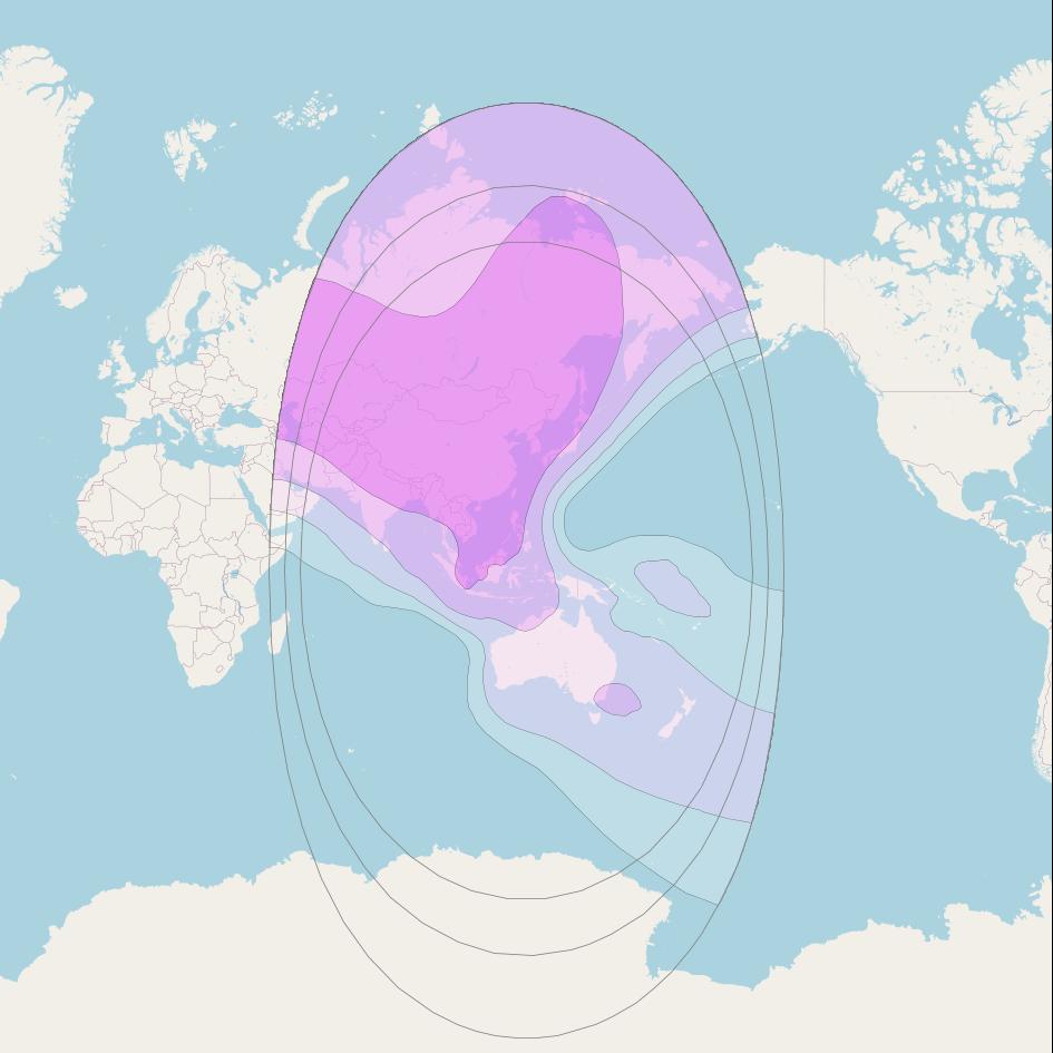 Chinasat 6D at 125° E downlink C-band Global beam coverage map