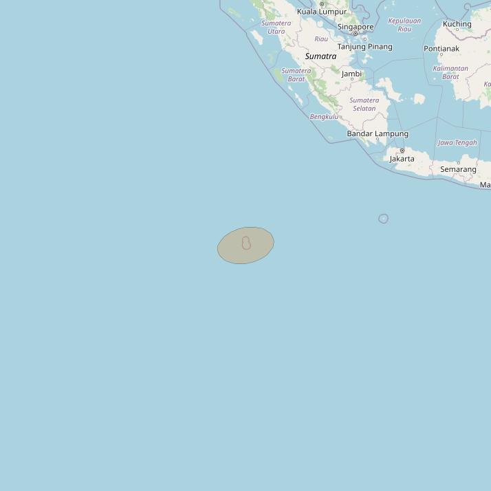 NBN-Co 1A at 140° E downlink Ka-band 71 (Cocos Islands) narrow spot beam coverage map