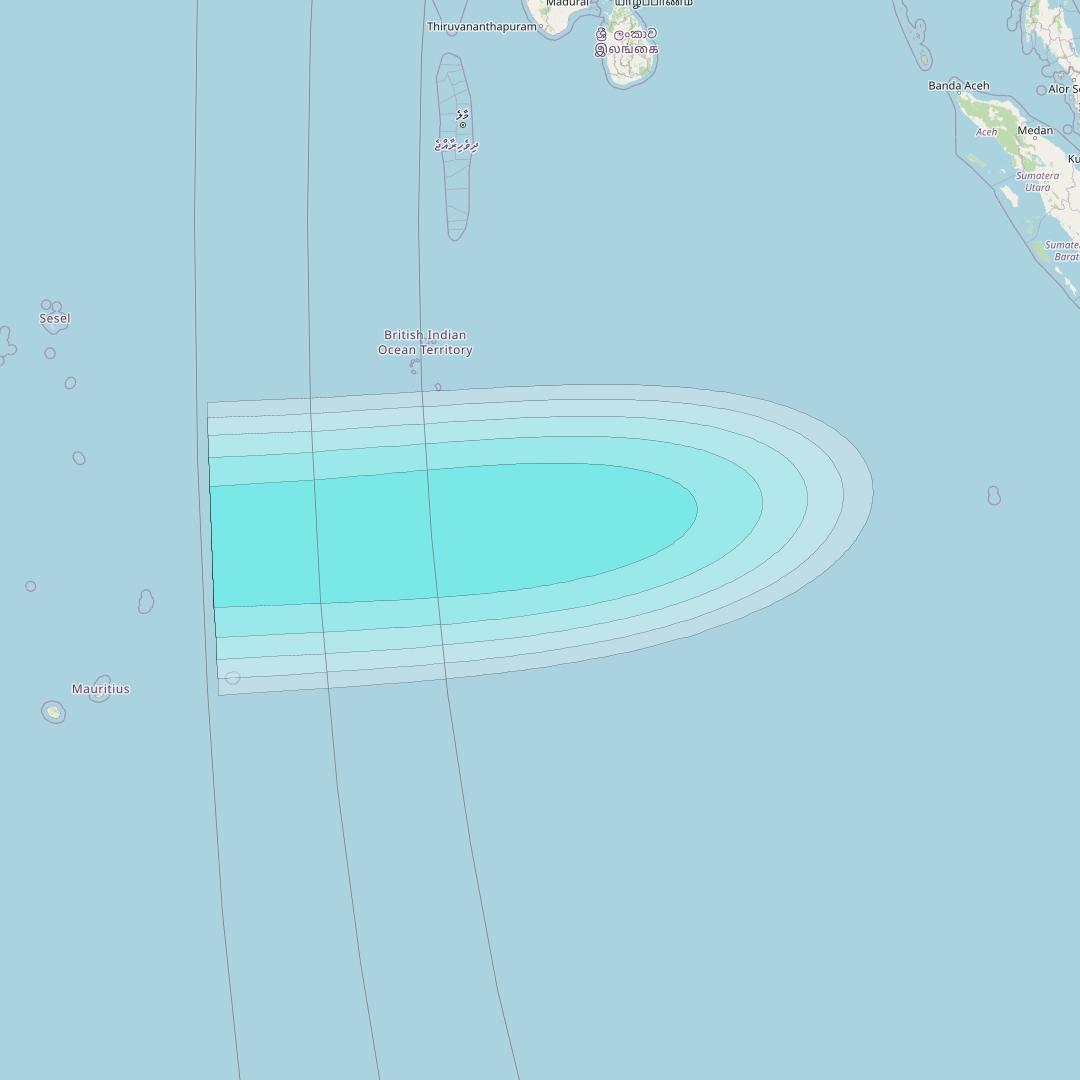 Inmarsat-4F1 at 143° E downlink L-band S002 User Spot beam coverage map