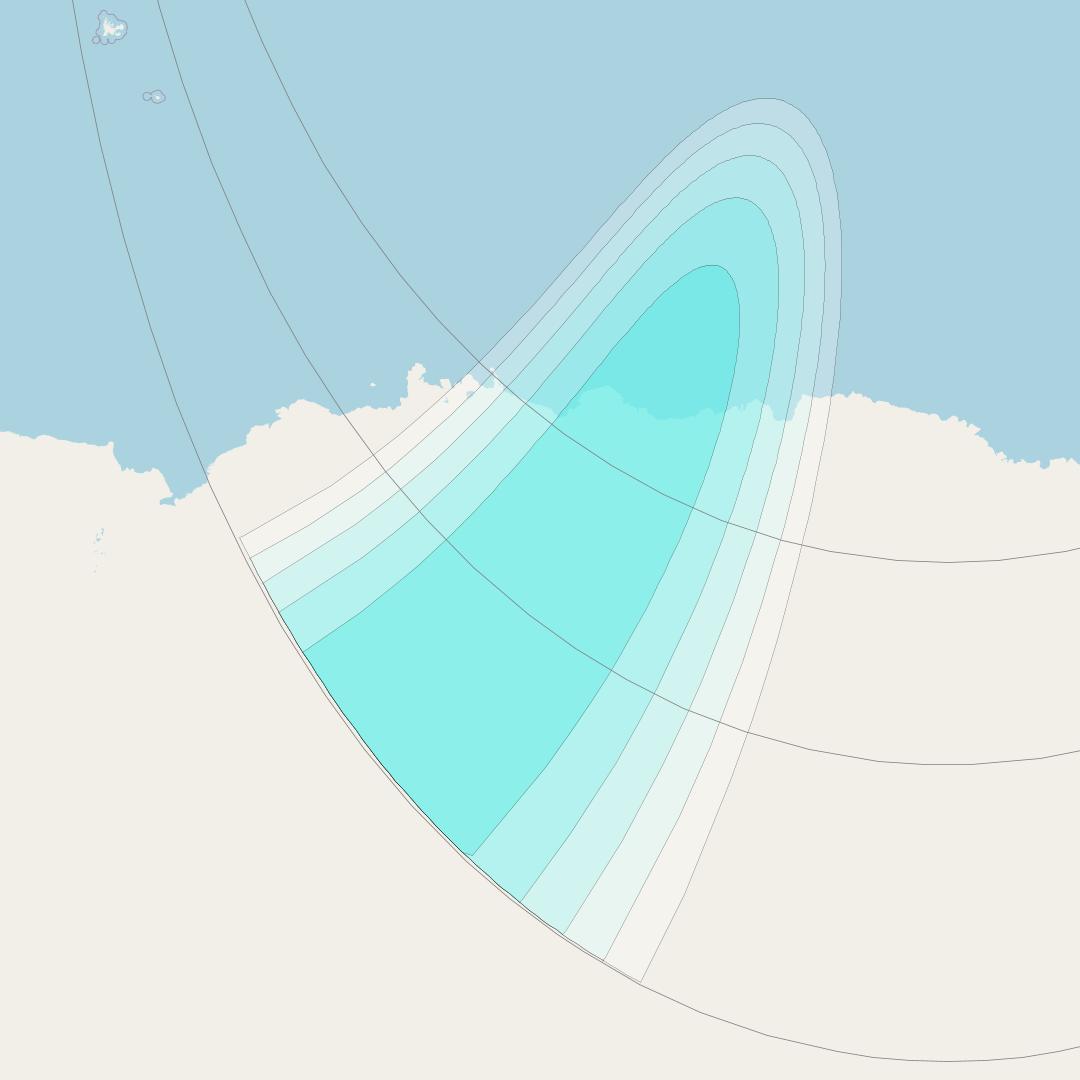 Inmarsat-4F1 at 143° E downlink L-band S068 User Spot beam coverage map