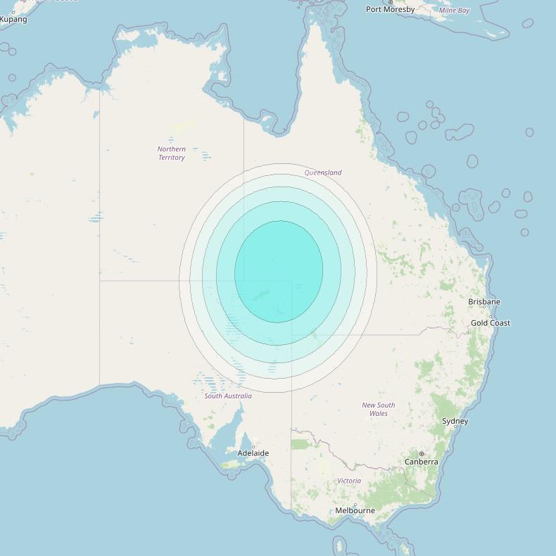 Inmarsat-4F1 at 143° E downlink L-band S086 User Spot beam coverage map