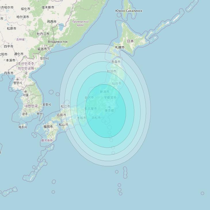 Inmarsat-4F1 at 143° E downlink L-band S094 User Spot beam coverage map