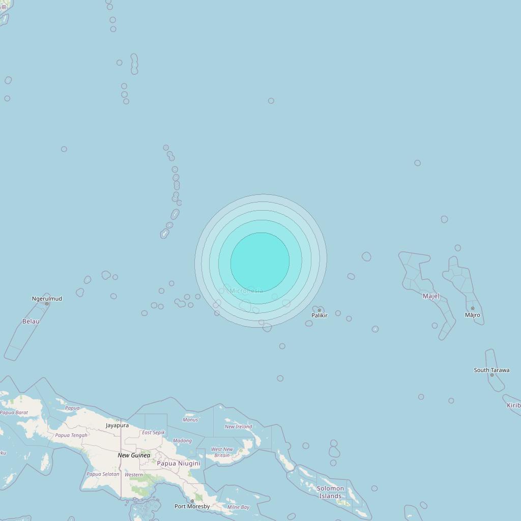 Inmarsat-4F1 at 143° E downlink L-band S120 User Spot beam coverage map