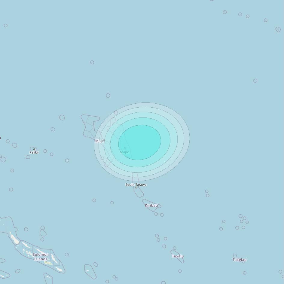 Inmarsat-4F1 at 143° E downlink L-band S161 User Spot beam coverage map