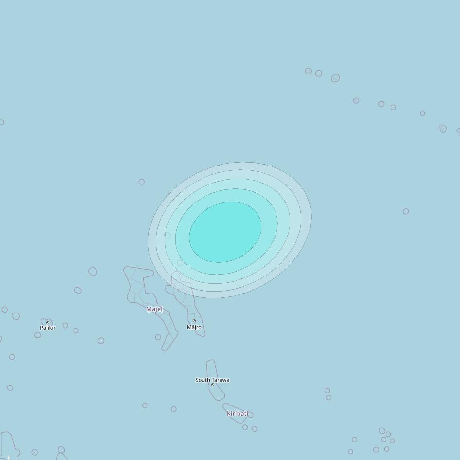 Inmarsat-4F1 at 143° E downlink L-band S162 User Spot beam coverage map
