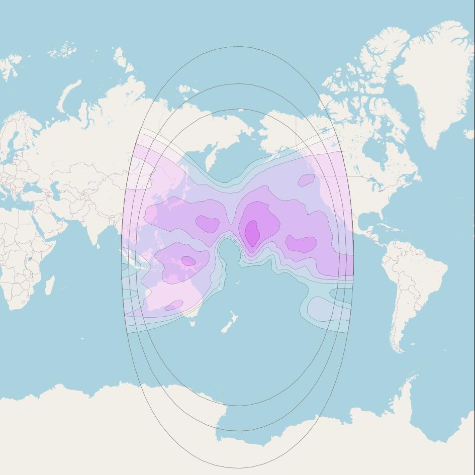 Intelsat 10 at 178° E downlink C-band Global beam coverage map