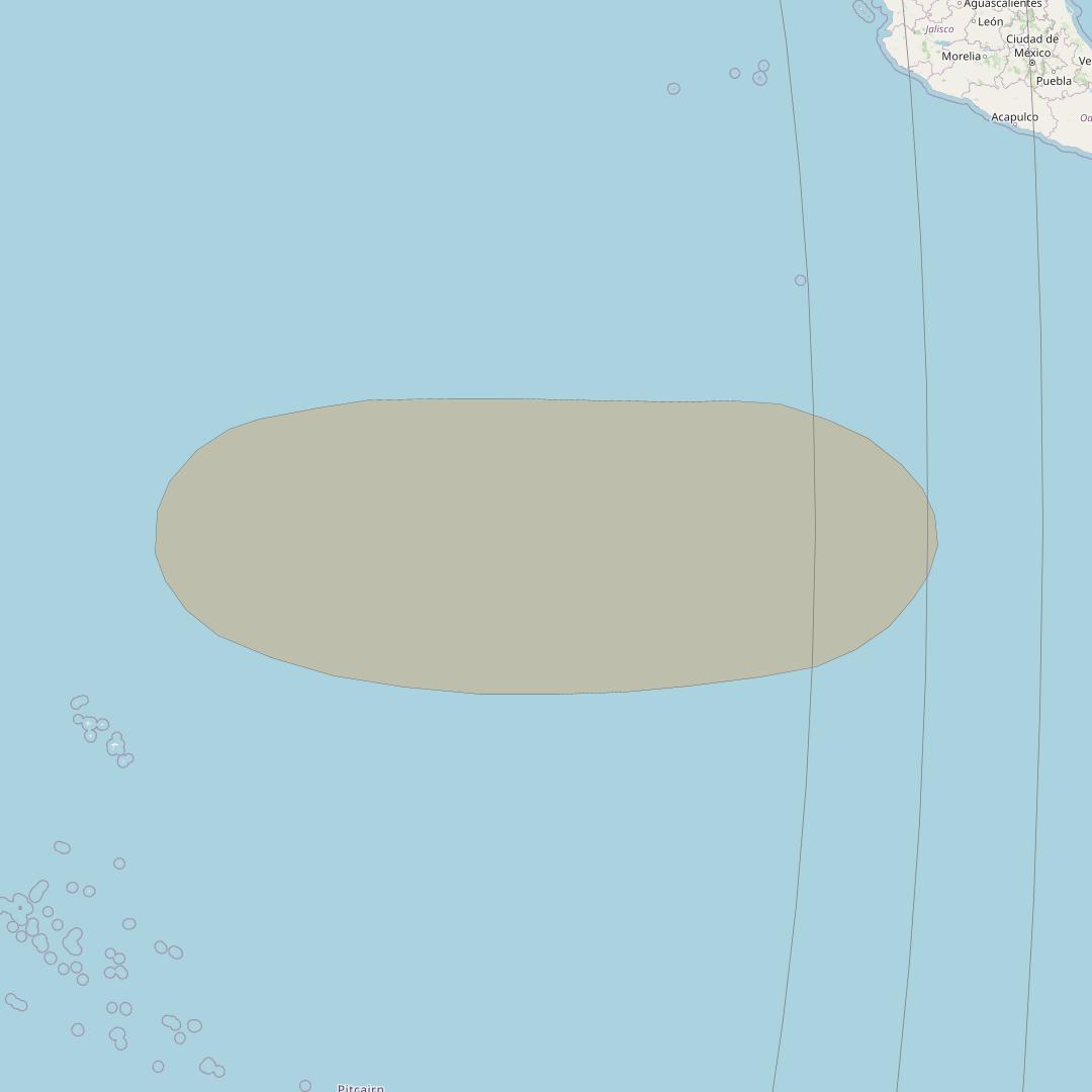 Inmarsat GX3 at 180° E downlink Ka-band S85DL Spot beam coverage map