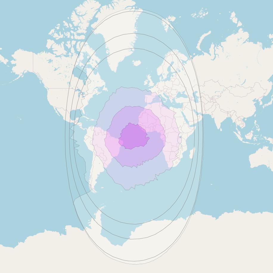 SES 4 at 22° W downlink C-band Global Beam coverage map