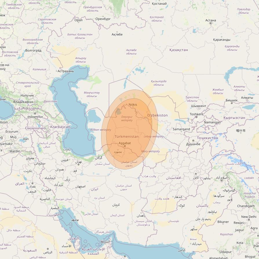 Turksat 4B at 50° E downlink Ka-band S12 User Spot beam coverage map