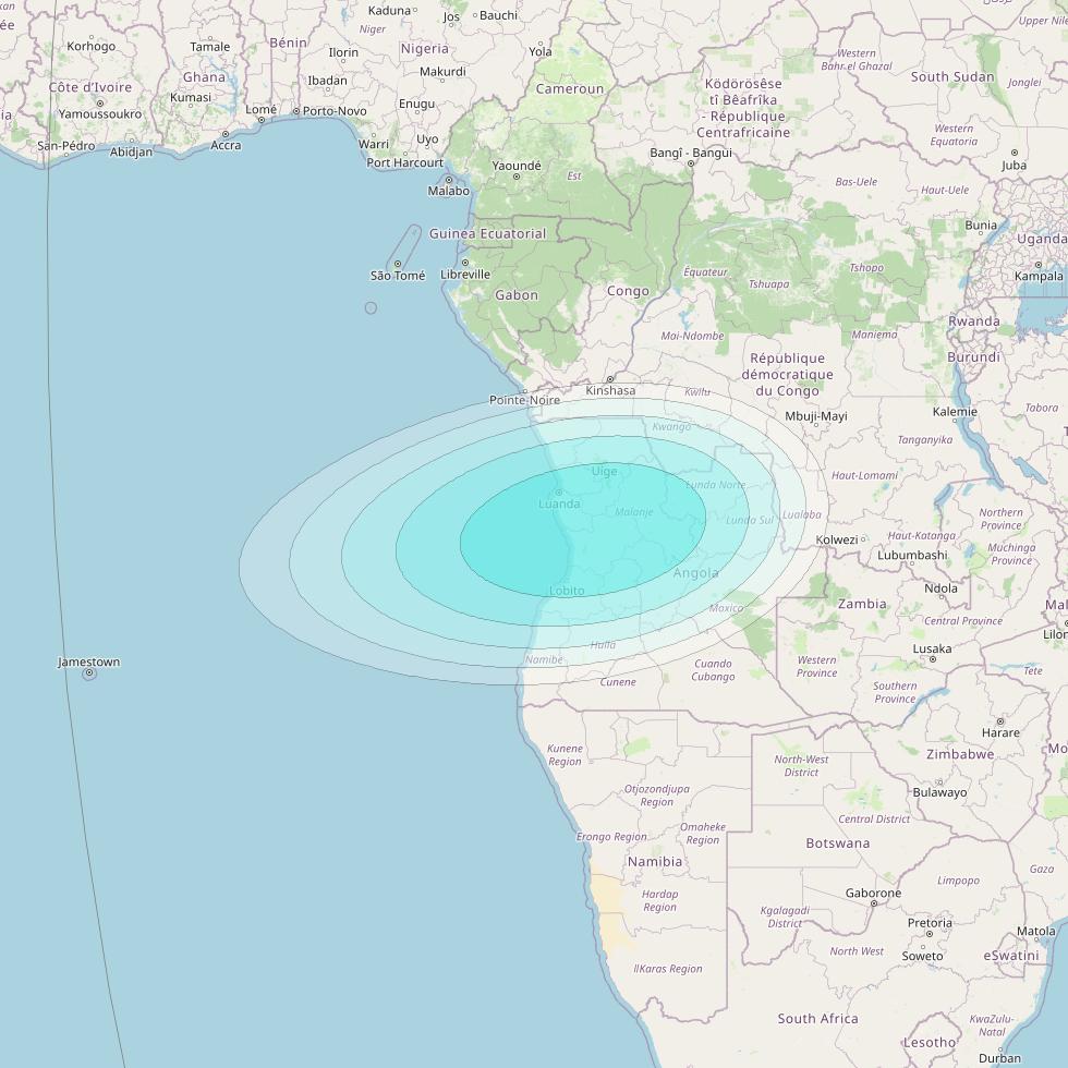 Inmarsat-4F2 at 64° E downlink L-band S011 User Spot beam coverage map