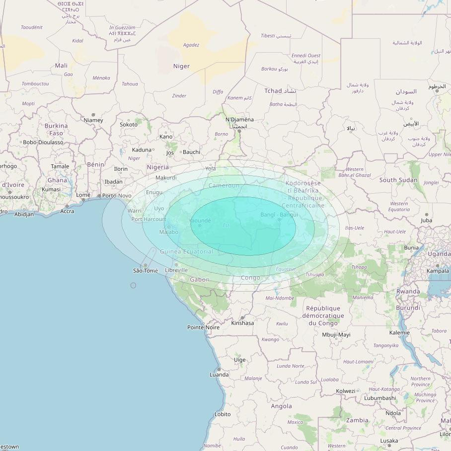 Inmarsat-4F2 at 64° E downlink L-band S013 User Spot beam coverage map