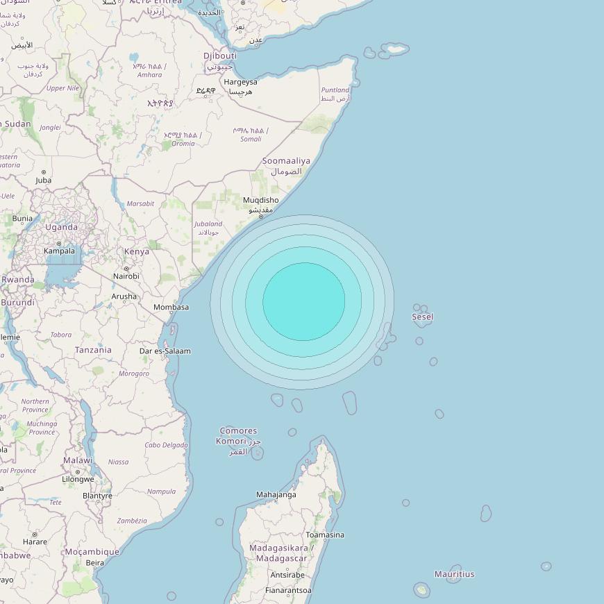 Inmarsat-4F2 at 64° E downlink L-band S060 User Spot beam coverage map