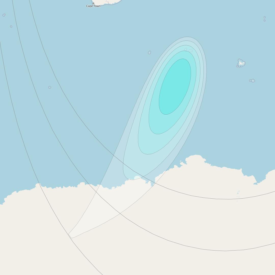 Inmarsat-4F2 at 64° E downlink L-band S069 User Spot beam coverage map