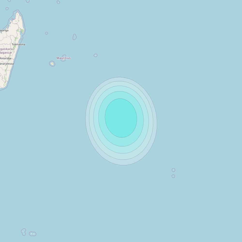 Inmarsat-4F2 at 64° E downlink L-band S100 User Spot beam coverage map