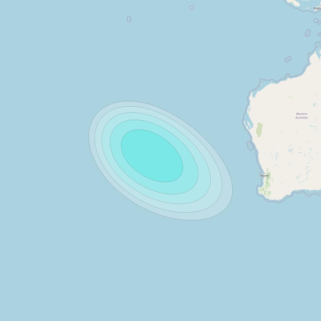 Inmarsat-4F2 at 64° E downlink L-band S156 User Spot beam coverage map