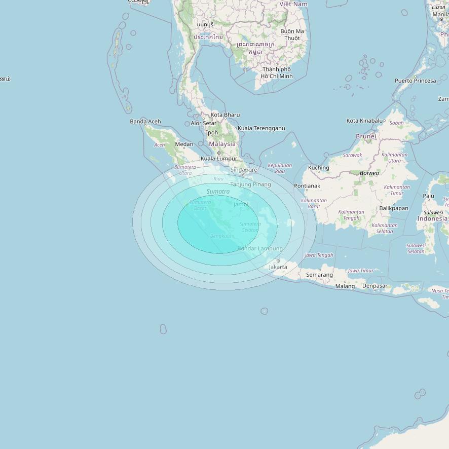 Inmarsat-4F2 at 64° E downlink L-band S172 User Spot beam coverage map