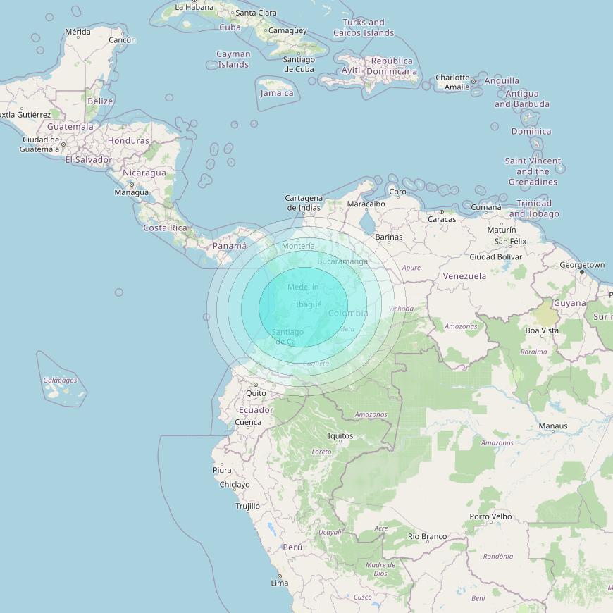 Inmarsat-4F3 at 98° W downlink L-band S147 User Spot beam coverage map