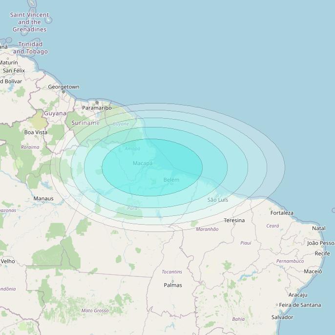 Inmarsat-4F3 at 98° W downlink L-band S183 User Spot beam coverage map