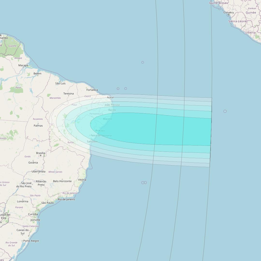 Inmarsat-4F3 at 98° W downlink L-band S189 User Spot beam coverage map